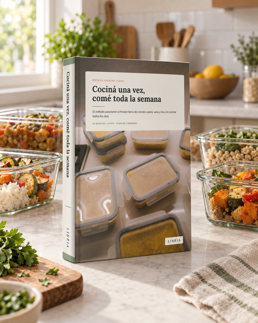 Ebook Cociná una vez, comé toda la semana sobre una mesada con viandas caseras